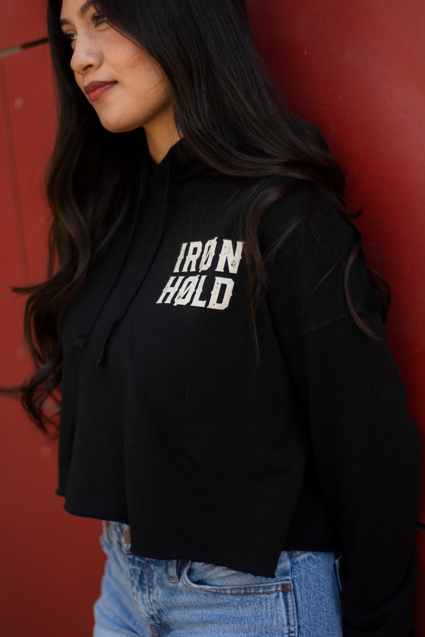 Crop Hoodie Femme IRØNHØLD - Or