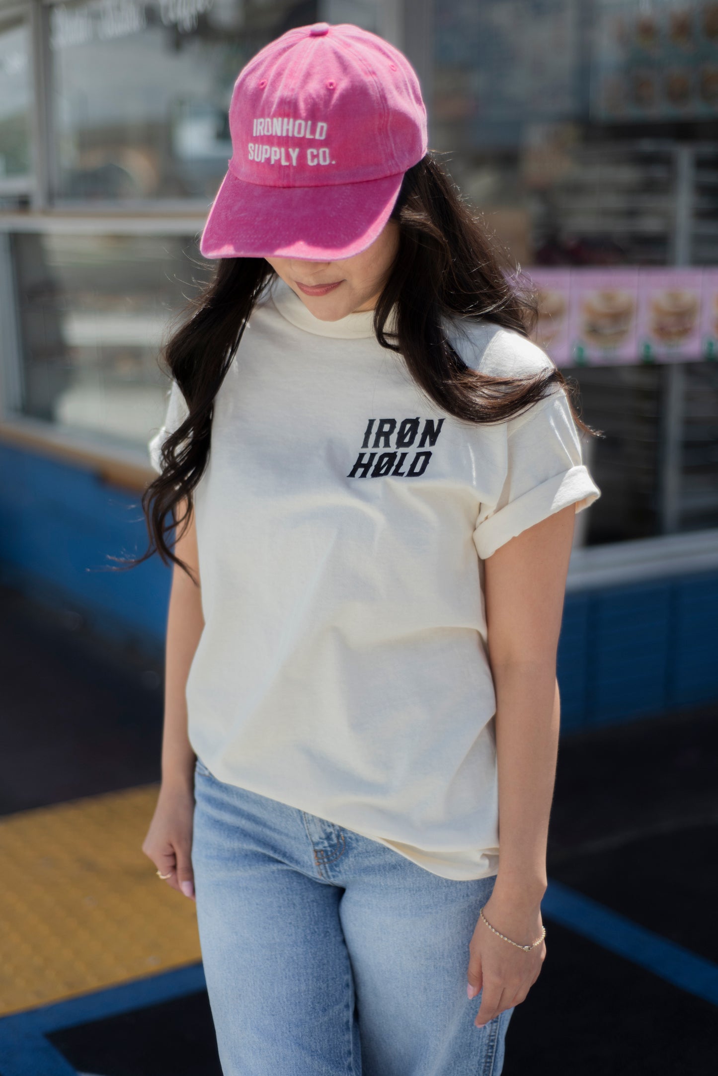 Dad Cap Pigment Dye Ironhold College - Rose