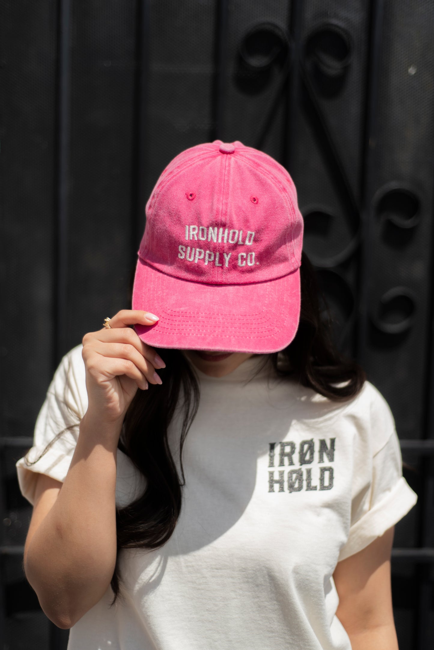 Dad Cap Pigment Dye Ironhold College - Rose