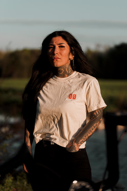 Boxy Tee Femme 00 Motorcycle - Ivory