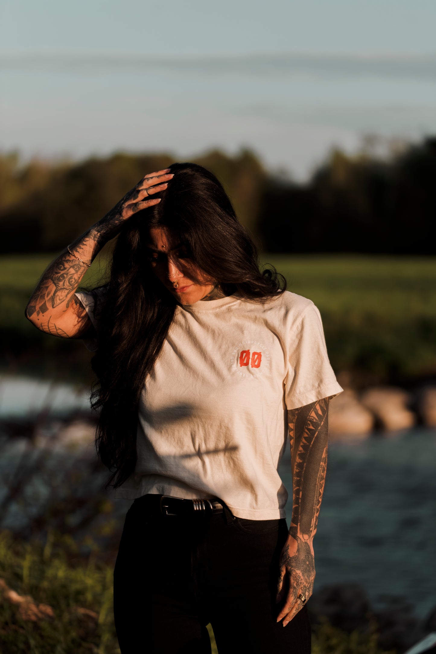 Boxy Tee Femme 00 Motorcycle - Ivory