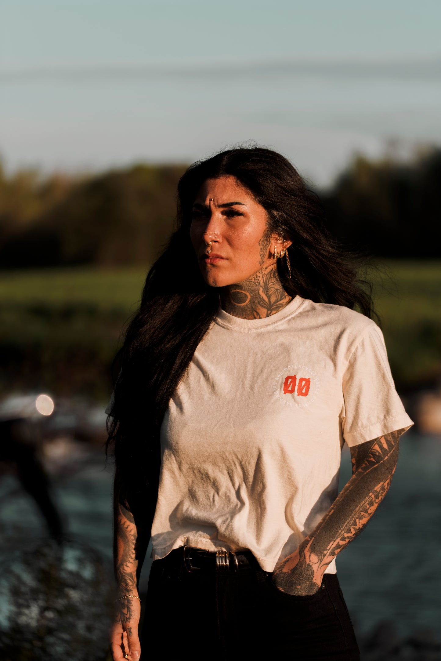 Boxy Tee Femme 00 Motorcycle - Ivory