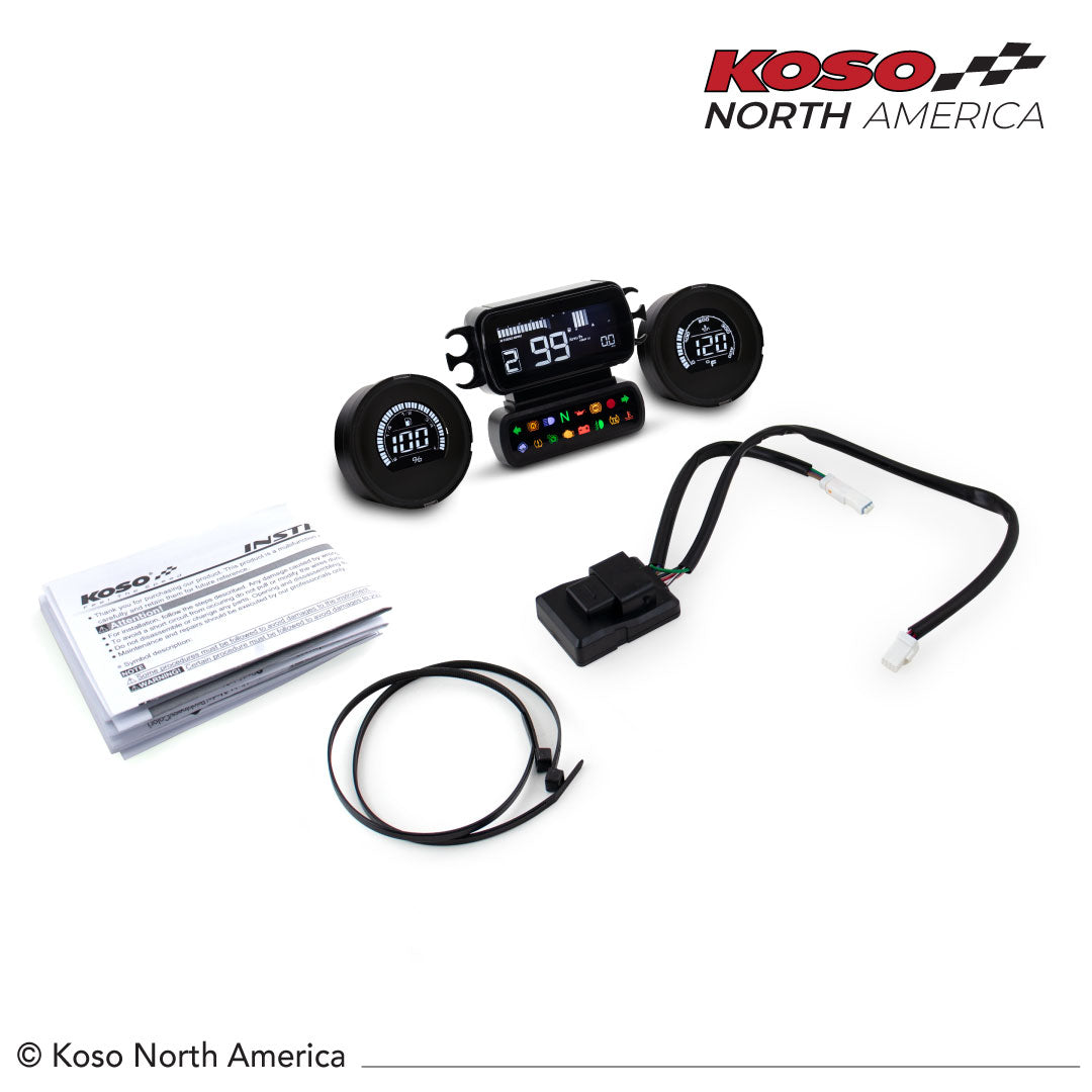 Complete D2 gauge kit | for Harley-Davidson® (Baggers)